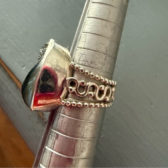 PJC Druzy Stone 925 Sterling Silver Ring Size 6 - Picture 5 of 15